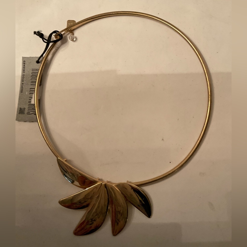 RLM Robert L Morris gold tone choker necklace